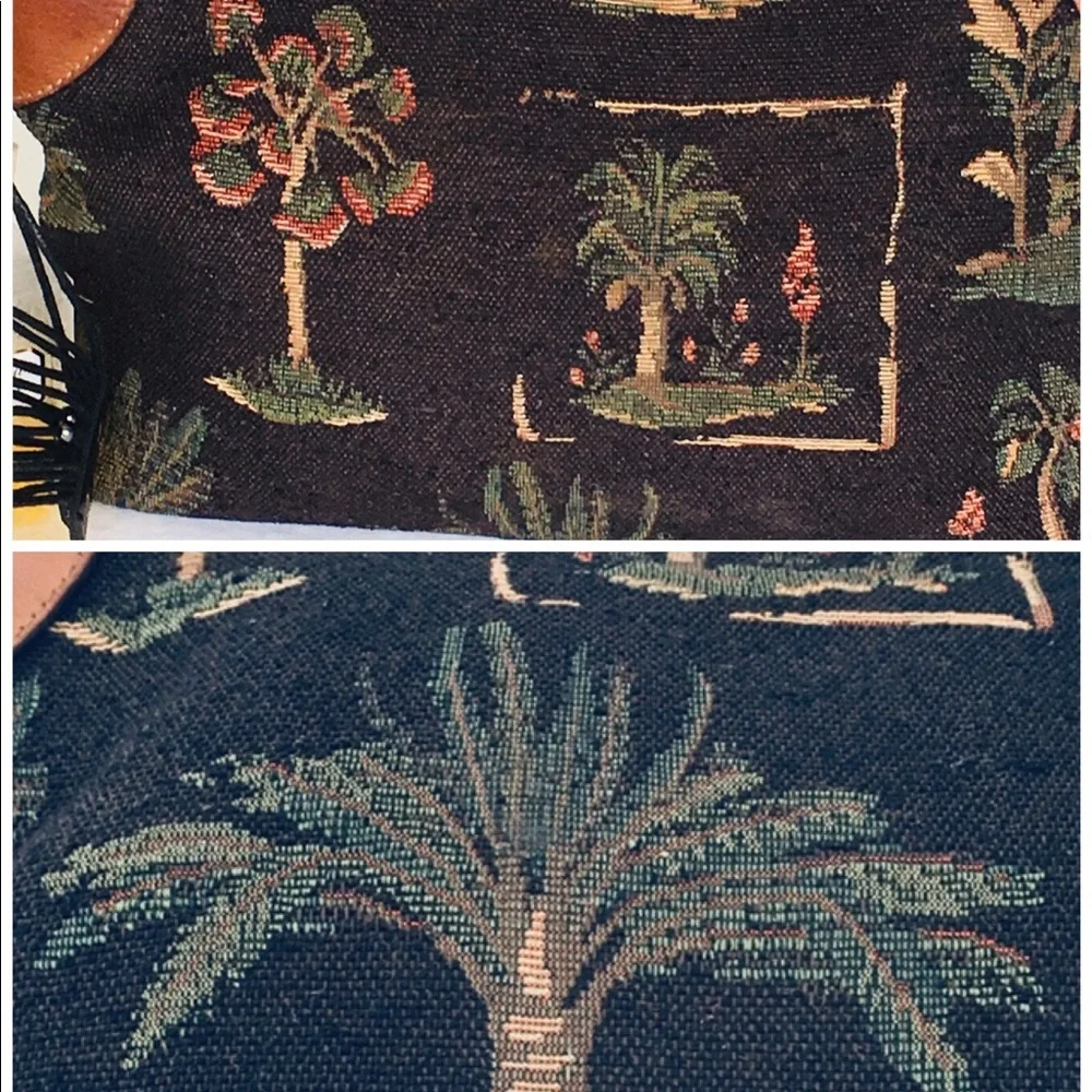 TOMMY BAHAMA PRINTED CANVAS LEATHER TRIMS SHOULDER BAG_4